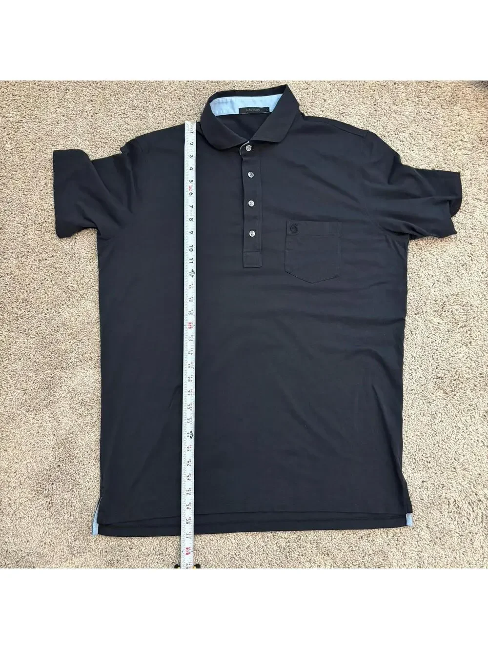 Greyson Golf Spirit Short Sleeve Chest Pocket Polo Black Men’s Size Large EUC